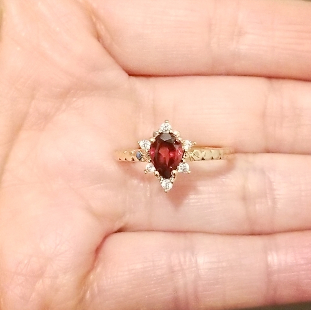 💎NEW💎 NATURAL GARNET 925 SS RING - Picture 5 of 12